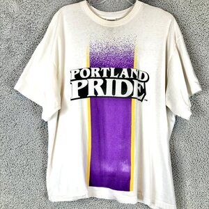 Vtg‎ Nike Portland Pride Soccer T-SHIRT Size XL  White Tag Swoosh